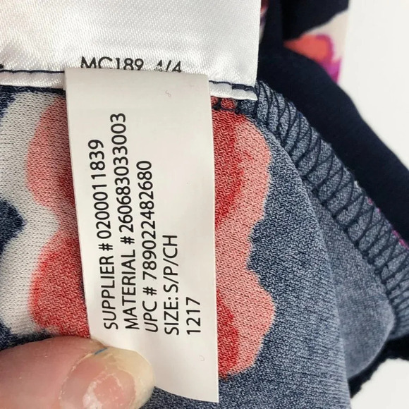 Chaps Navy Blue Floral  Red Pink Sleeveless Fit & Flair midi dress SP - Picture 7 of 13